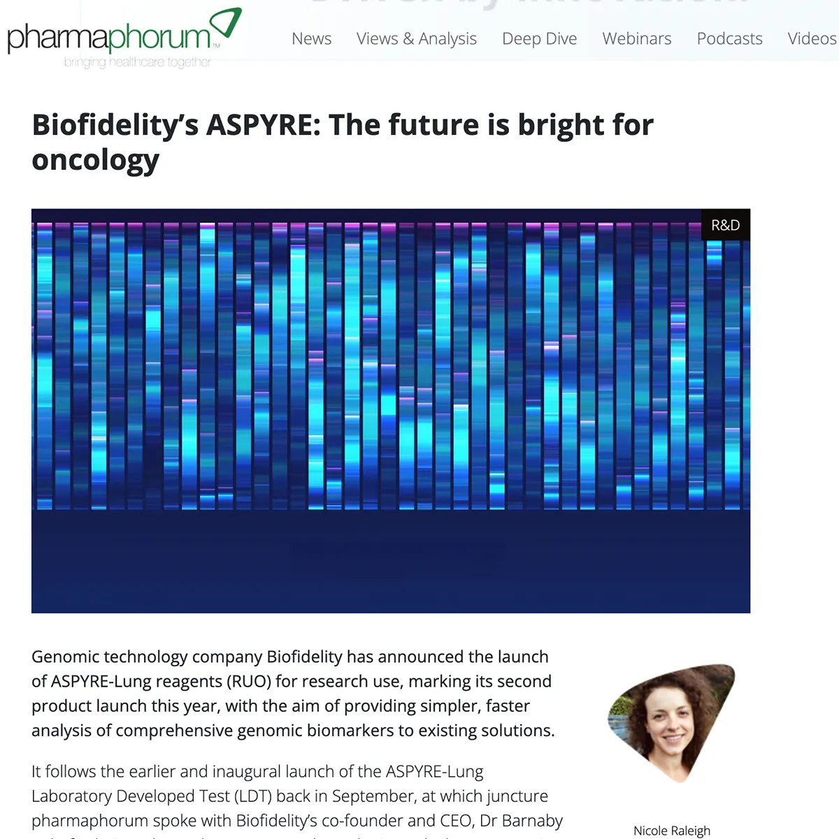 Biofidelity’s ASPYRE: The future is bright for oncology